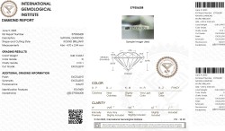 0.40 ct. IGI gecertificeerde natuurlijke diamant.