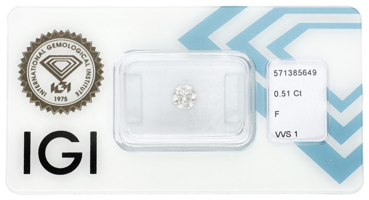 0.51 ct. IGI gecertificeerde natuurlijke diamant.