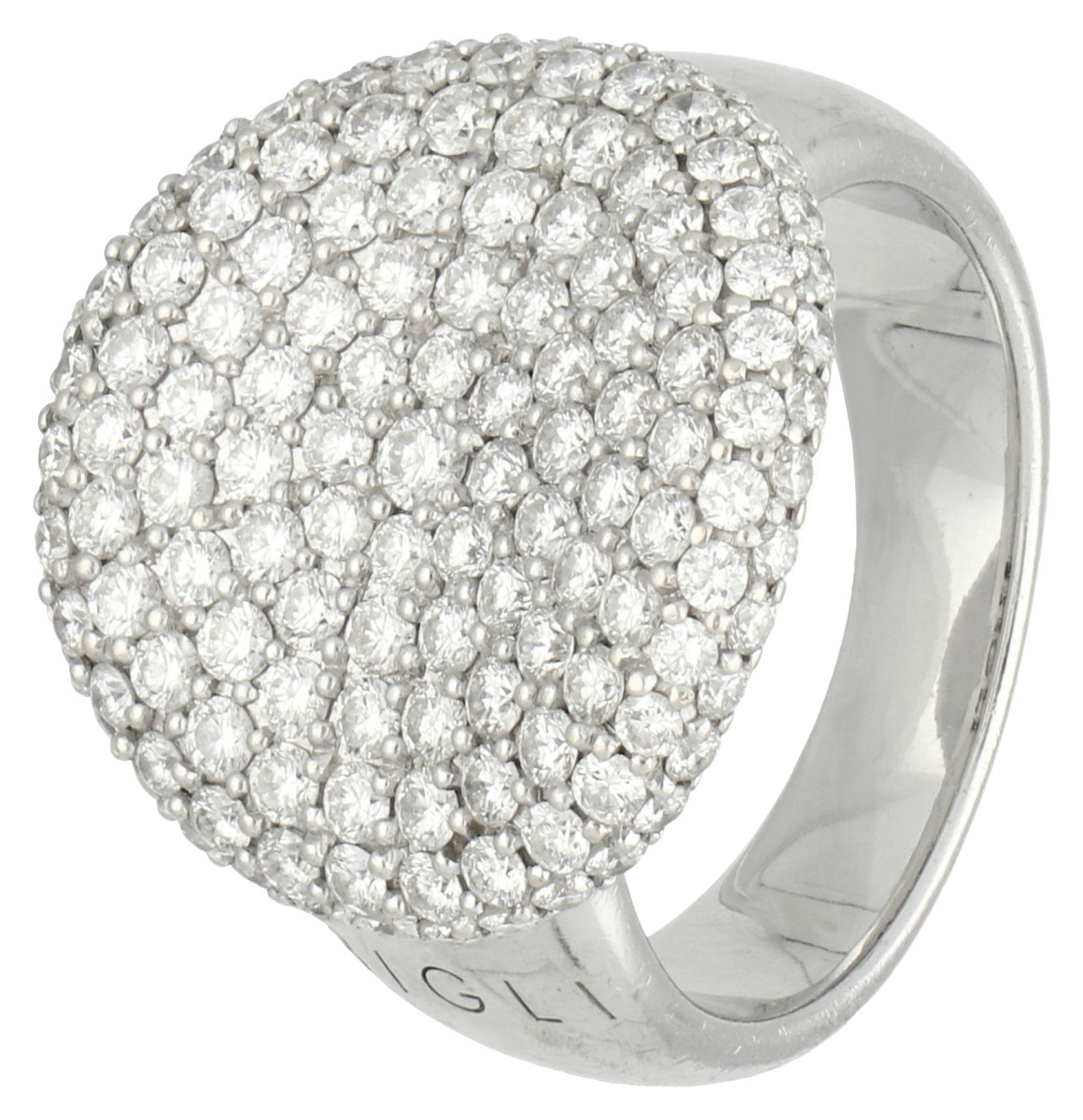  Bigli 18K witgouden design ring bezet met ca. 2.31 ct. diamant.