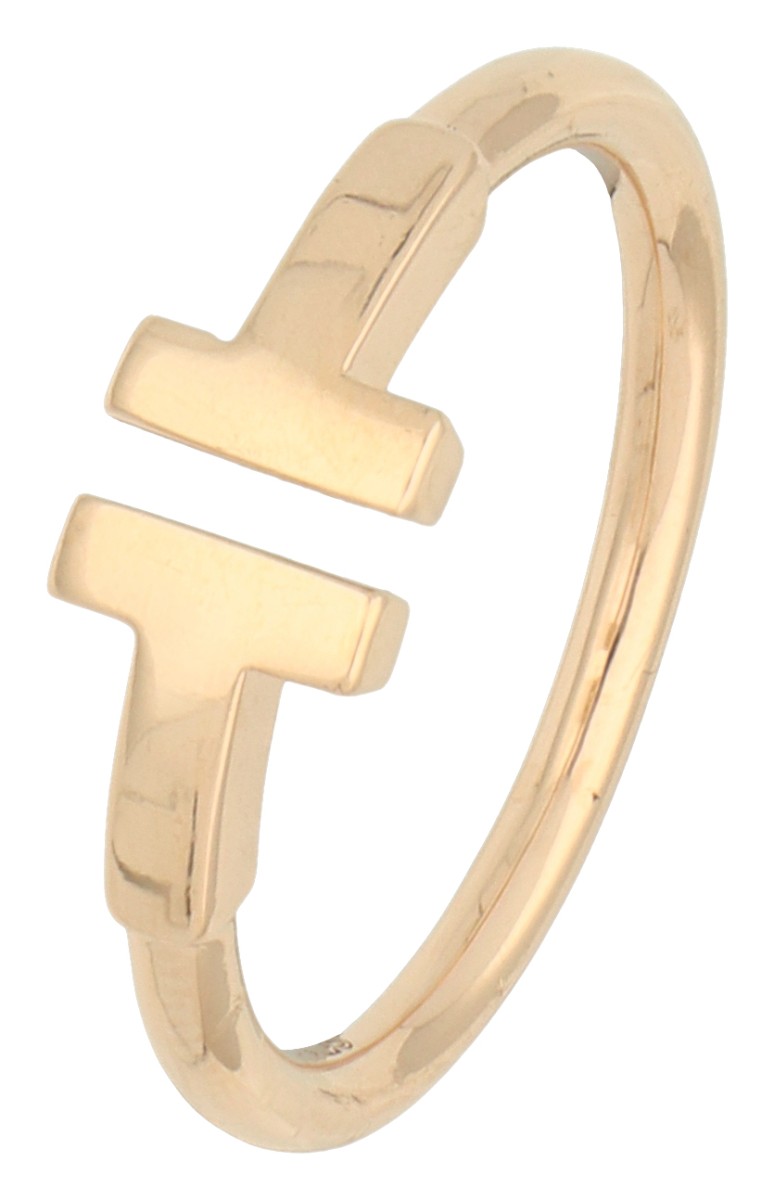 Tiffany & Co 18K geelgouden 'Tiffany T' ring. 