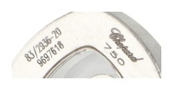 Chopard 18K witgouden Happy Diamonds oorstekers