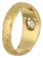 14K Geelgouden ring 'amati' met Old Mine geslepen diamant van ca. 0.72 ct