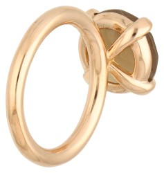 Bron 18K roségouden 'Sushi' ring met grijze maansteen