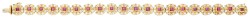 18K Geelgouden schakel armband bezet met ca. 3.20 ct. diamant.