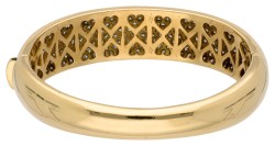 18K geelgouden bangle armband bezet met ca. 3.73 ct. diamant