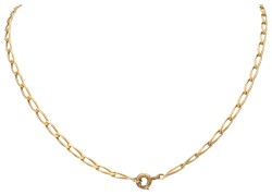 Art Nouveau collier met medaillon bezet met diamant