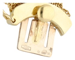 18K geelgouden 20-rijige gourmetschakel collier