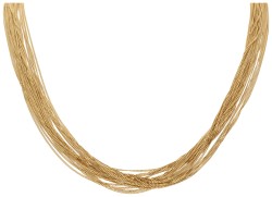 18K geelgouden 20-rijige gourmetschakel collier