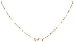 Pomellato 18K roségouden 'Iconica' anker schakel collier bezet met ca. 0.12 ct. diamant