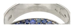 Al Coro 18K witgouden 'Dolce vita' ring bezet met saffier