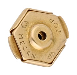 Cartier 18K geelgouden bijen speld bezet met ca. 0.10 ct. smaragd