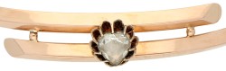 14K roségouden bangle armband bezet met diamant