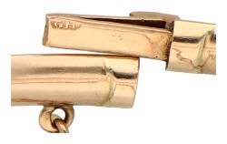 14K roségouden bangle armband bezet met diamant