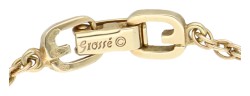 Grossé 14k geelgouden collier bezet met ca. 0.13 ct. diamant