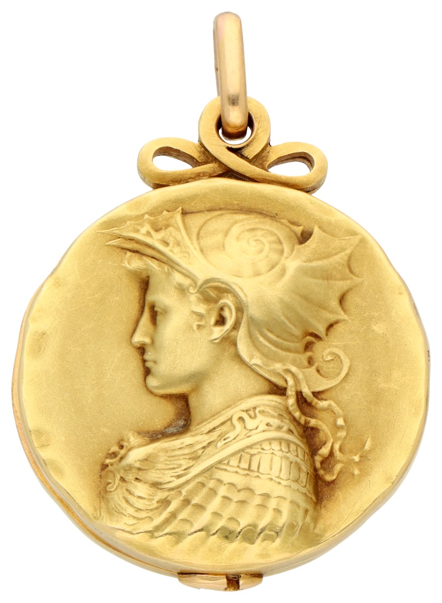 18K geelgouden art Nouveau medaillon