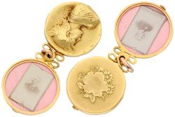 18K geelgouden art Nouveau medaillon