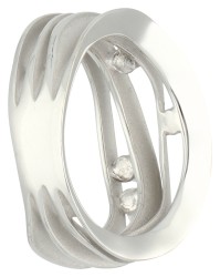 Annamaria Cammilli 18K witgouden Dune ring bezet met ca. 0.23 ct. diamant