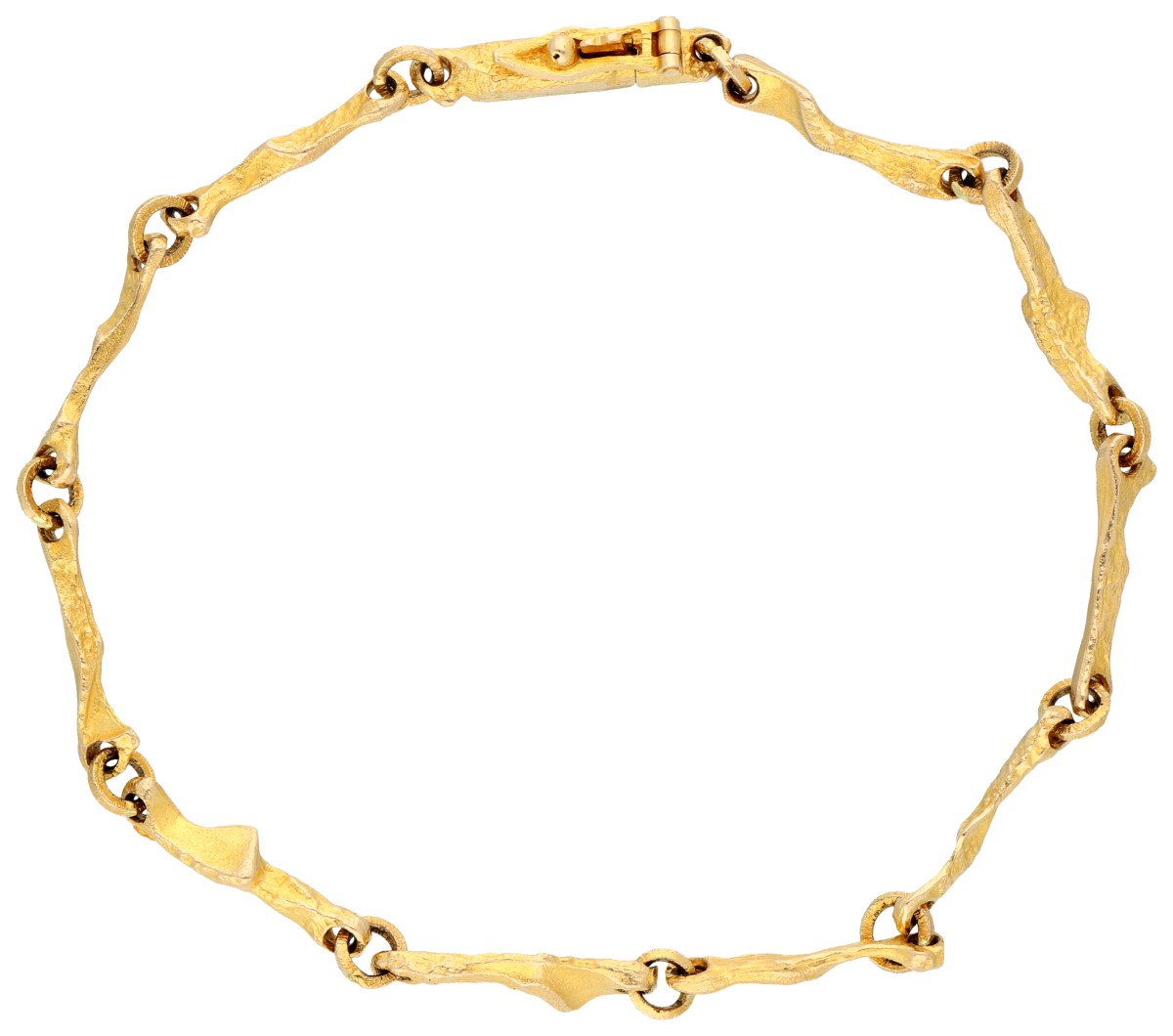 Lapponia 14K geelgouden Björn Weckström 'Rannio' schakelarmband
