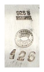 Sterling zilveren no. 126 ring door Deense designer Georg Jensen