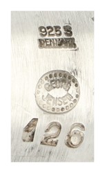 Sterling zilveren no. 126 ring door Deense designer Georg Jensen. 