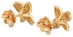 Pasquale Bruni 18K roségouden 'petit garden' oorbellen bezet met ca. 0.48 ct. diamant