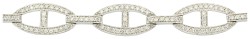 14K witgouden Art Deco armband bezet met ca. 1.12 ct. diamant