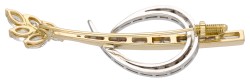 18K Bicolor gouden pampas gras broche bezet met ca. 2.65 ct. diamanten