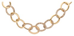 Pomellato 18K geelgouden Y- collier bezet met ca. 1.20 ct. diamant