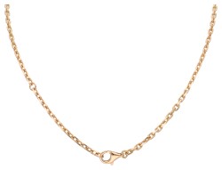 18K roségouden collier met hanger met diamant.