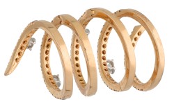 Staurino Fratelli 18K geelgouden 'Magic Snake' ring bezet met ca. 1.43 ct. diamant
