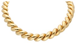 Piaget 18K geelgouden schakelcollier bezet met ca. 0.86 ct. diamant