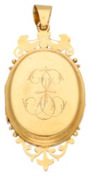 22K geelgouden hanger met zoetwater parels