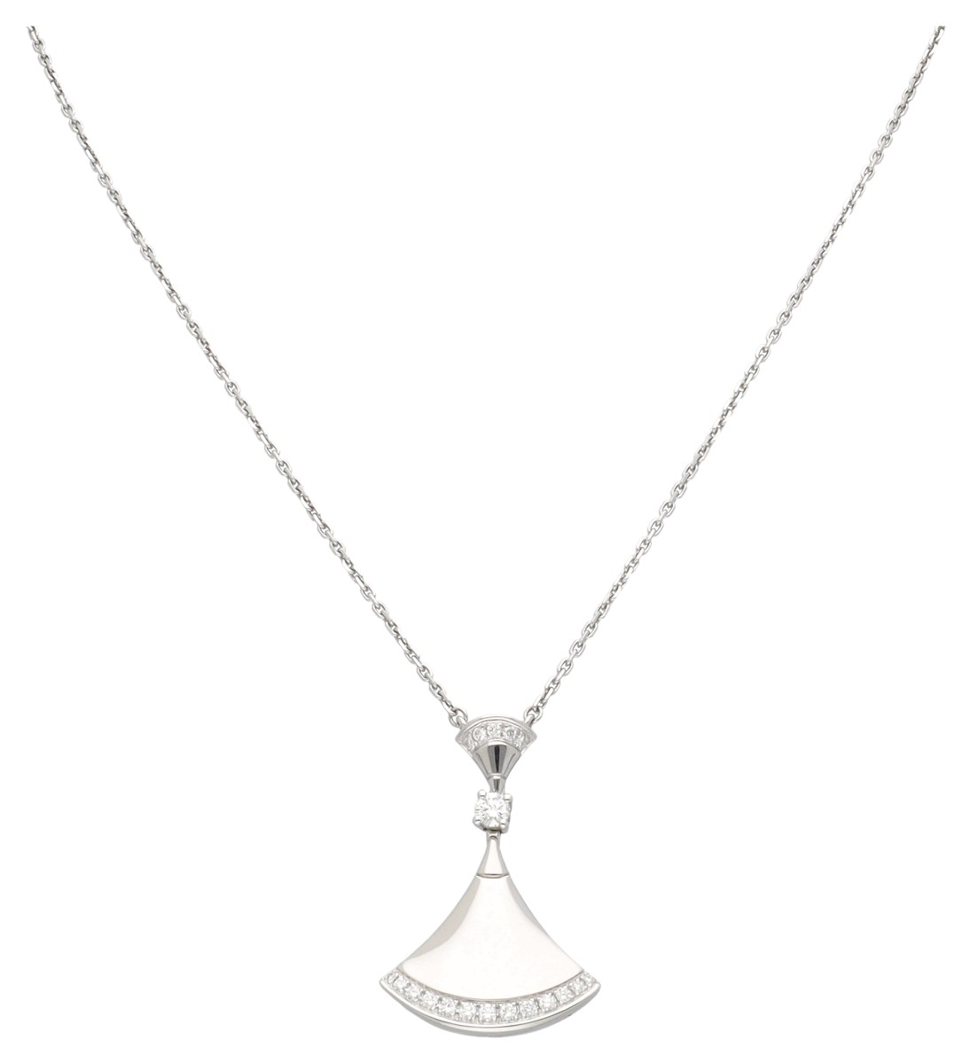 Bvlgari 18K witgouden 'Divas' Dream' collier bezet met ca. 0.23 ct. diamant