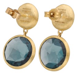 Marco Bicego 18K geelgouden 'Jaipur' oorbellen bezet met ca. 6.26 ct. topaas en ca. 0.10 ct. diamant