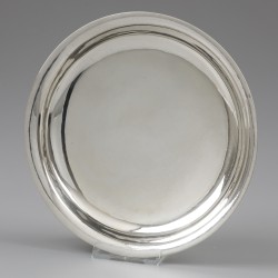 Georg Jensen druivenschaal, Art Deco model 697, Kopenhagen ca. 1925-1930, zilver. Ontworpen door Johan Rohde.