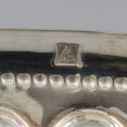 Brandewijnkom, Albertus Kijff Sicman, Groningen 1867, zilver.