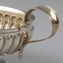 Brandewijnkom, Albertus Kijff Sicman, Groningen 1867, zilver.