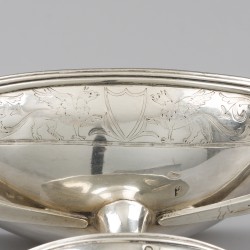 Zoutkelders (2), Parijs ca. 1798, zilver.