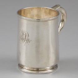 'Georgian silver' bierpul, William Darker, Londen 1719, zilver.