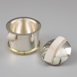 Art Deco koffie- en theeservies (4), Jean Puiforcat, Parijs ca. 1935, zilver.