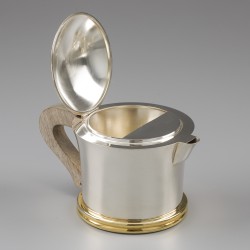 Art Deco koffie- en theeservies (4), Jean Puiforcat, Parijs ca. 1935, zilver.