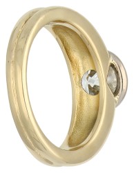 18k geelgouden solitair ring bezet met ca. 1.02 ct. diamant.