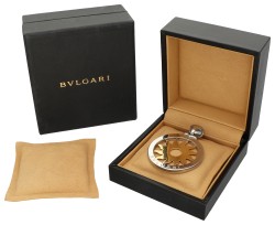 Bvlgari 18K geelgouden/stalen 'Tondo Sun' hanger. 