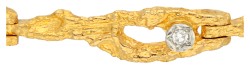 Lapponia 18K geelgouden 'Diamond pond' armband door Björn Weckström bezet met ca. 0.16 ct. diamant.  