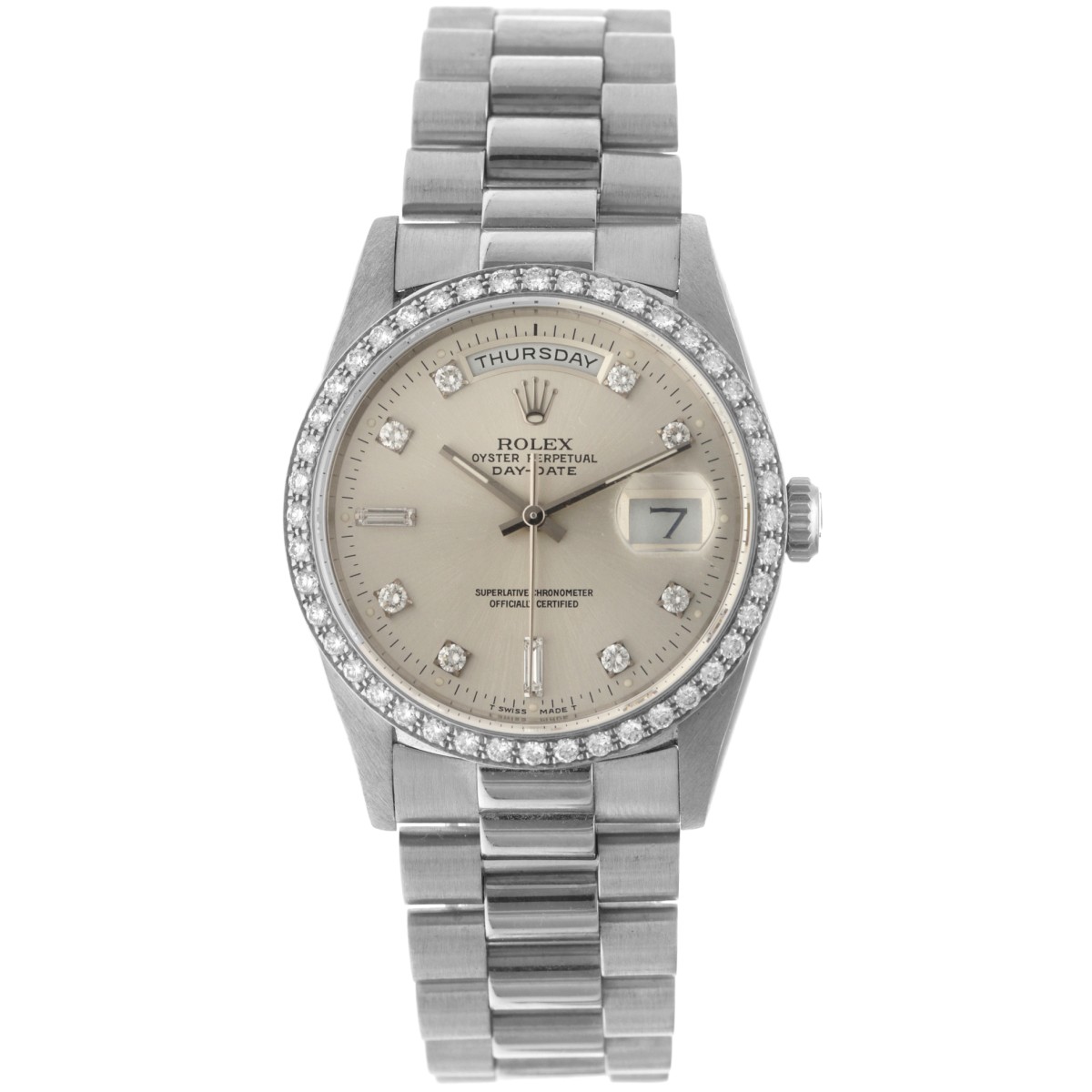 Rolex Day-Date 36 Platina 18346 - Heren horloge - ca. 1989.