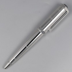 Santos-Dumont de Cartier balpen metaal met palladium, cabochon van blauwe hars.