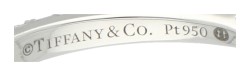 Tiffany & Co platina shoulder ring met diamant