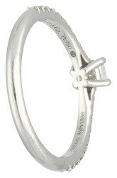 Tiffany & Co platina shoulder ring met diamant