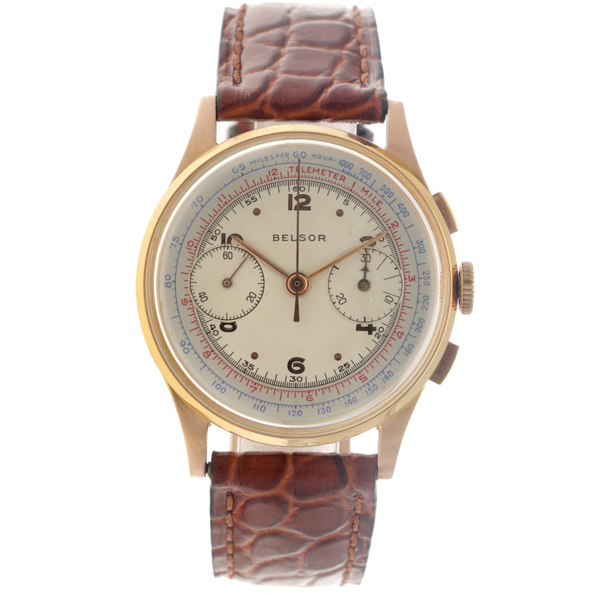 No Reserve - Belsor Chronograph 18K. - Heren horloge