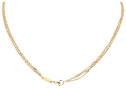 Chopard 18K geelgouden 'Happy Spirit' collier bezet met ca. 0.07 ct. diamant. 